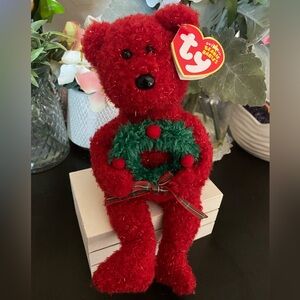 🆕🎄 RETIRED RARE TY BEANIE BABY BEAR “2006 HOLIDAY TEDDY”. MWMT!